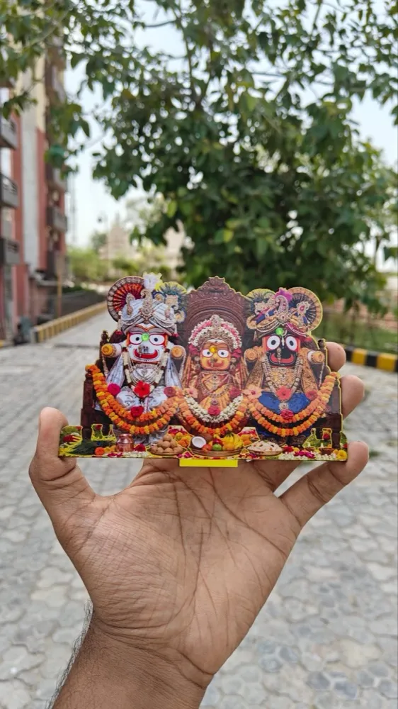Shree Jagannath Ji Trio MDF Cutout with Stand