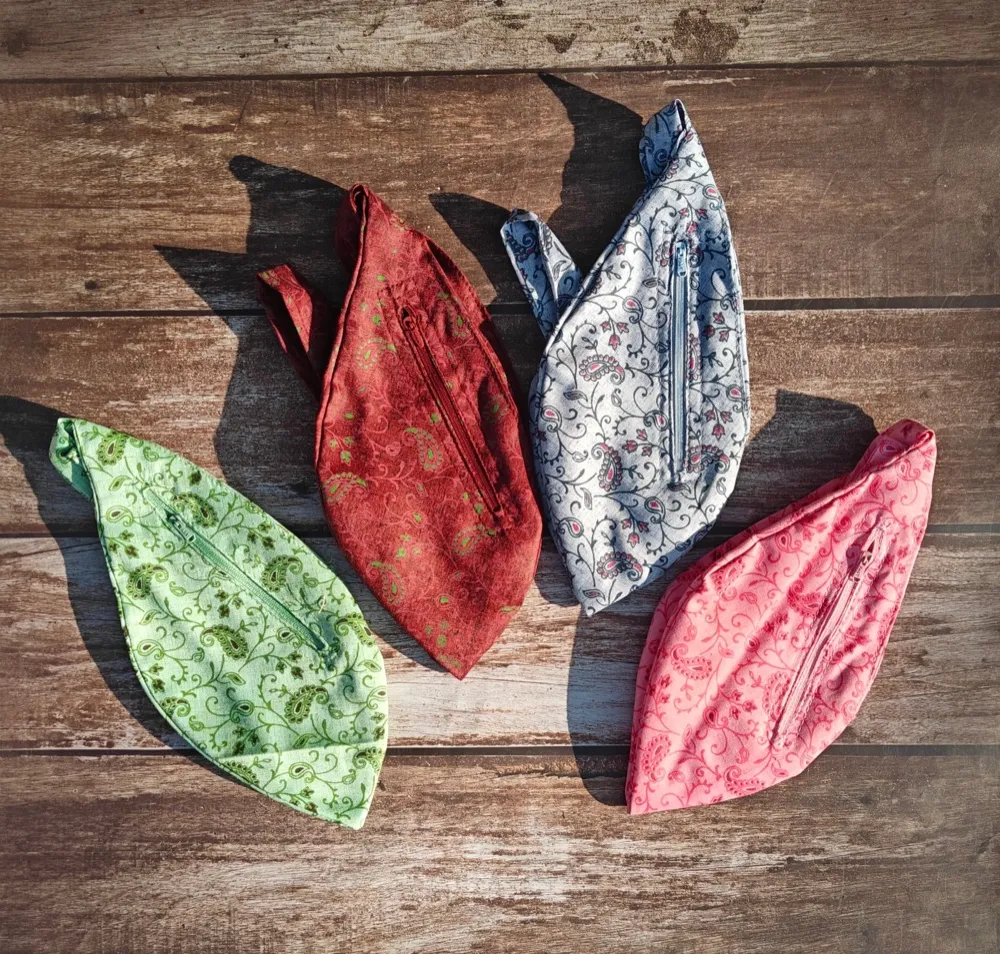 Pure Cotton Floral Style Japa Bag
