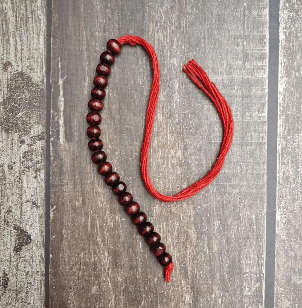 Red Chandan Beads Sakshi Mala