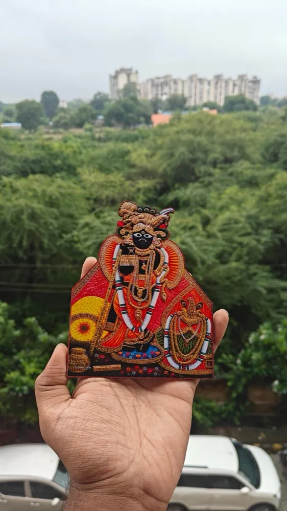 Bankey Bihari Ji Wooden Cutout
