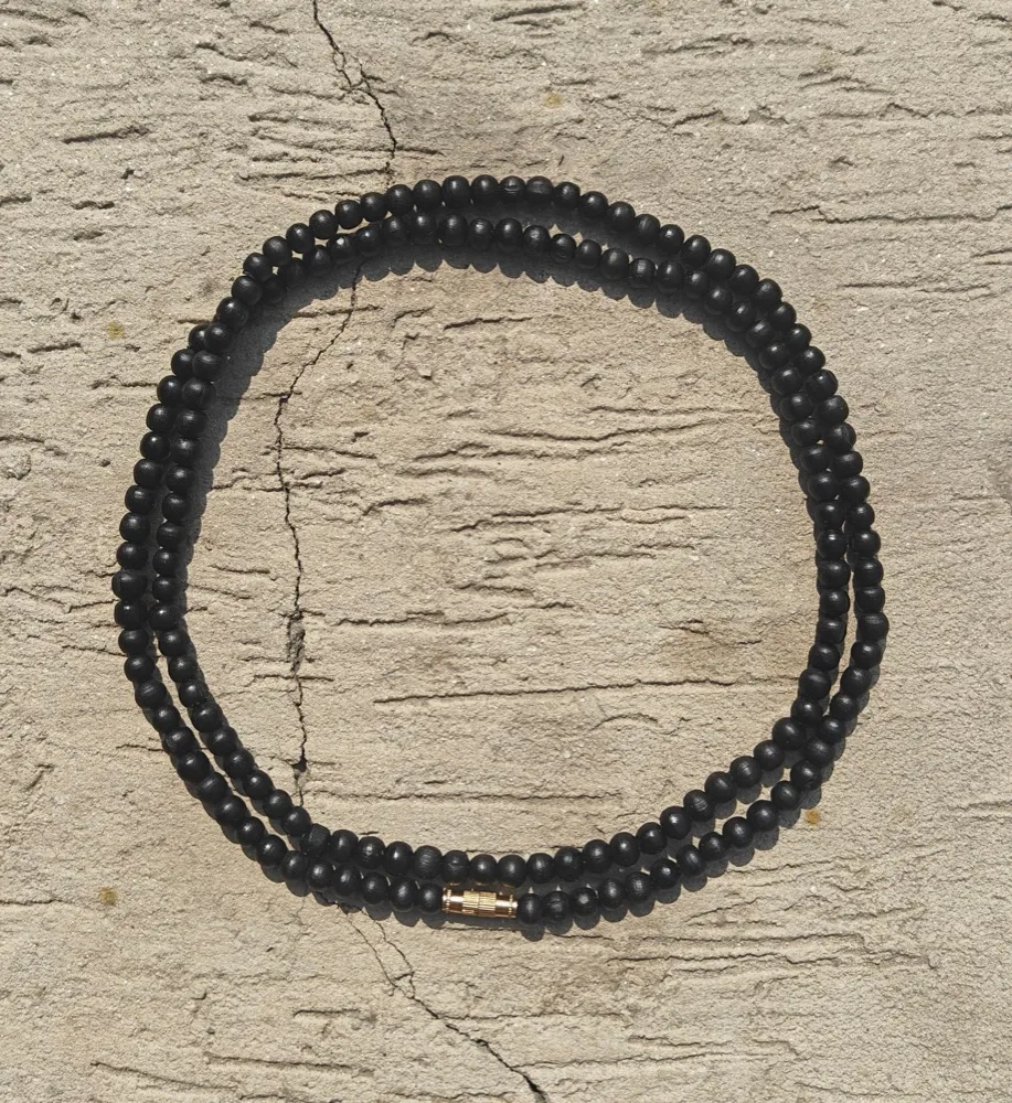 Black Premium Tulsi kanthi mala 2 round