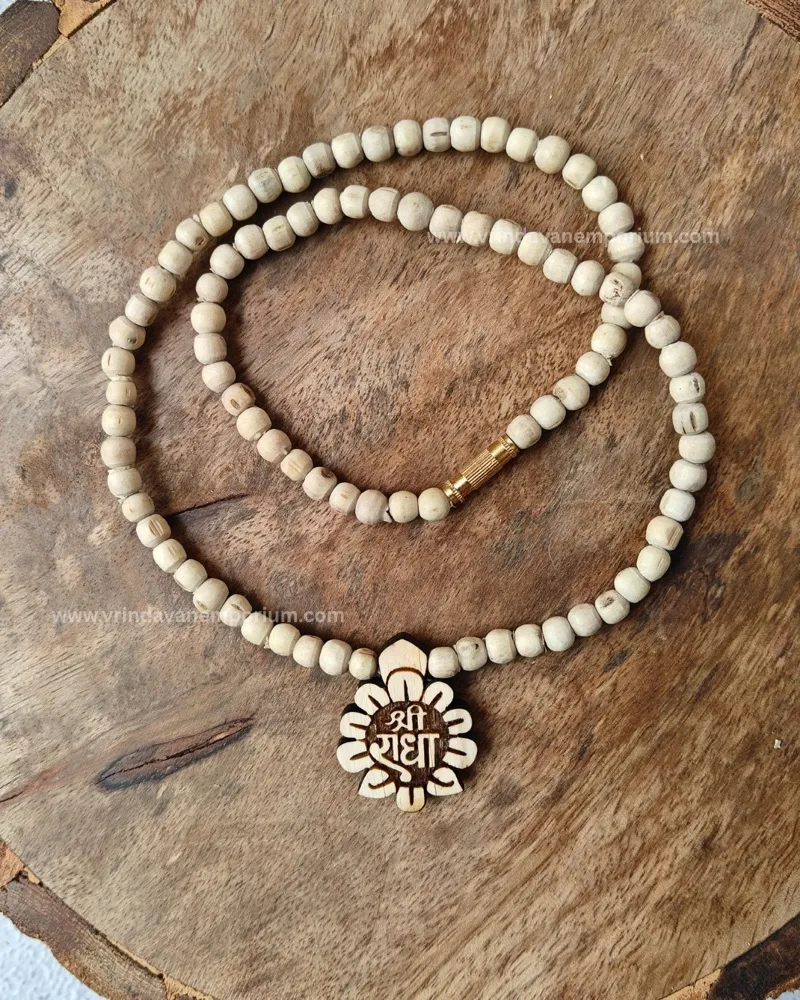 Shree Radha Flower Tulsi Locket Mala