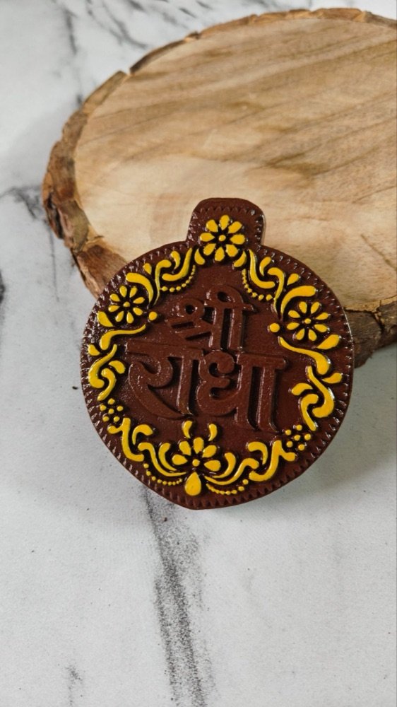 Shree Radha Premium Hand-painted Kadamb Wood Naam seva | For Seva and Home Decor