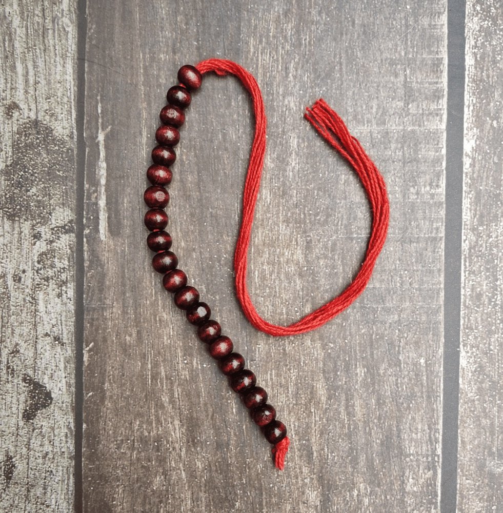 Red Chandan Beads Sakshi Mala