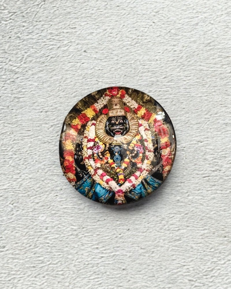 Lord Narsimha Glass Magnet