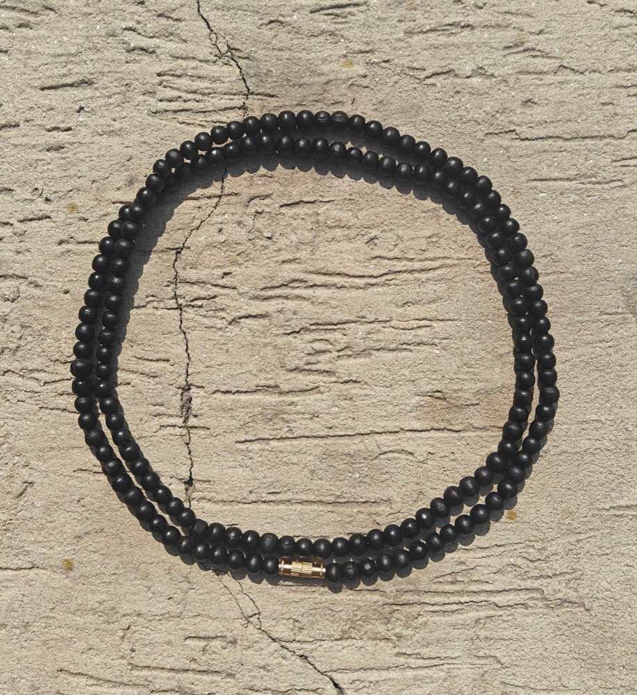 Black Premium Tulsi kanthi mala 2 round