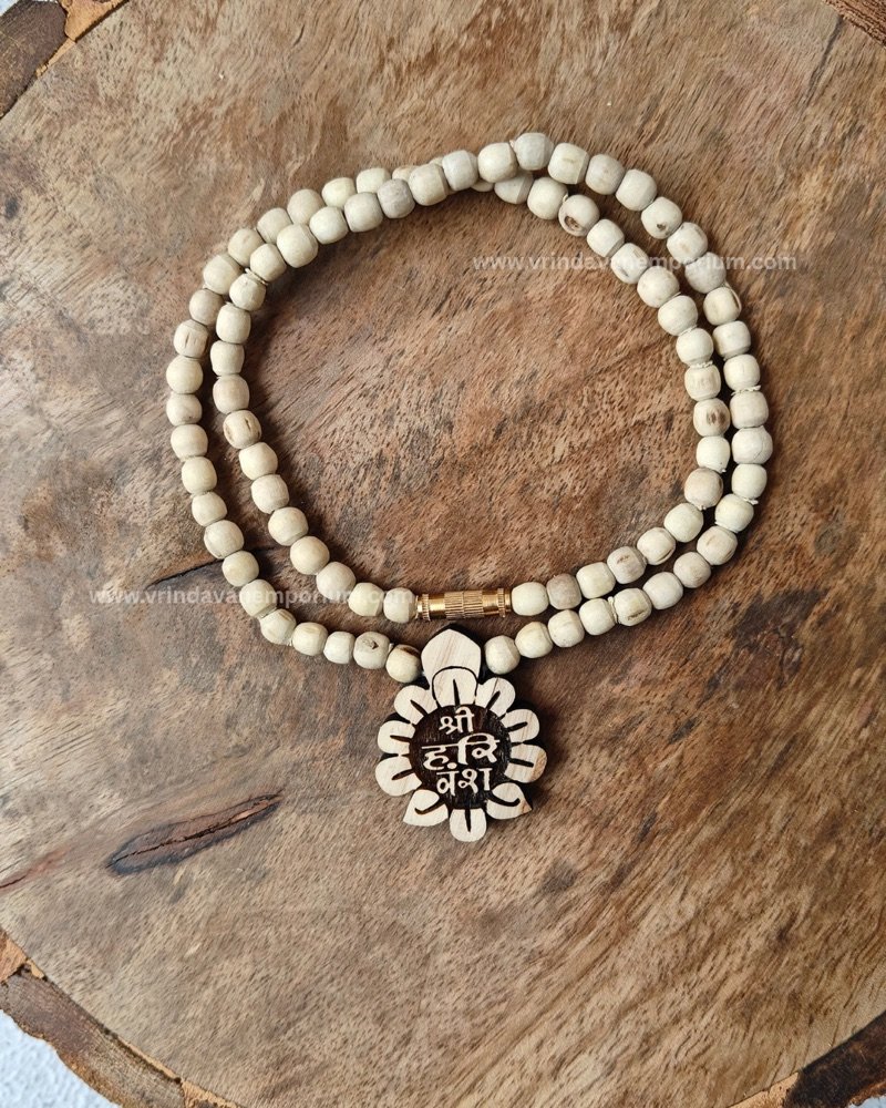 Shree Harivansh Flower shape tulsi locket mala
